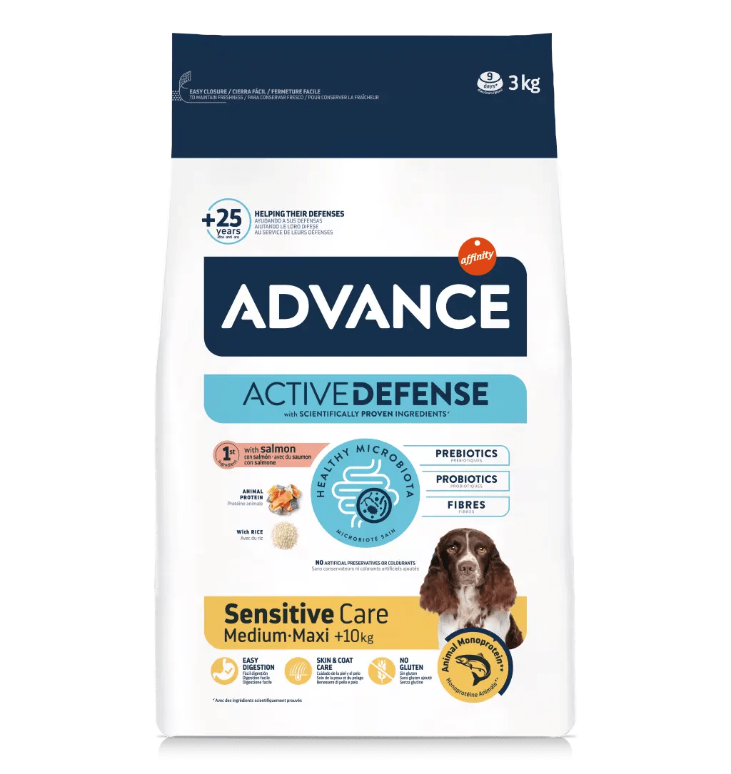 ADVANCE Sensitive Medium/Maxi  Pienso con salmón para perros – Gabo&Gordo  Pet Shop