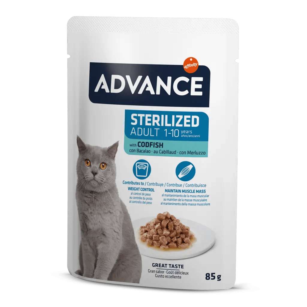 CHUNKS IN GRAVY FOR STERILIZED CATS - WITH CODFISH