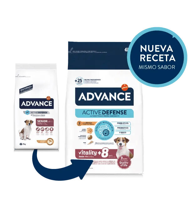 Pienso para perros Senior Advance Mini +8 pollo · Advance · El Corte Inglés