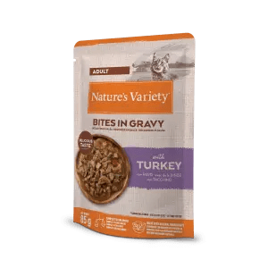 Bites in gravy with Turkey