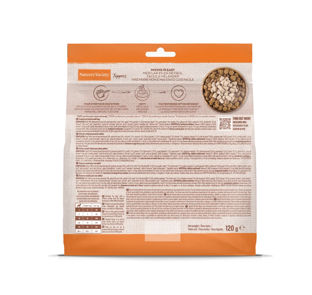  Toppers de Buey Liofilizados para Perros